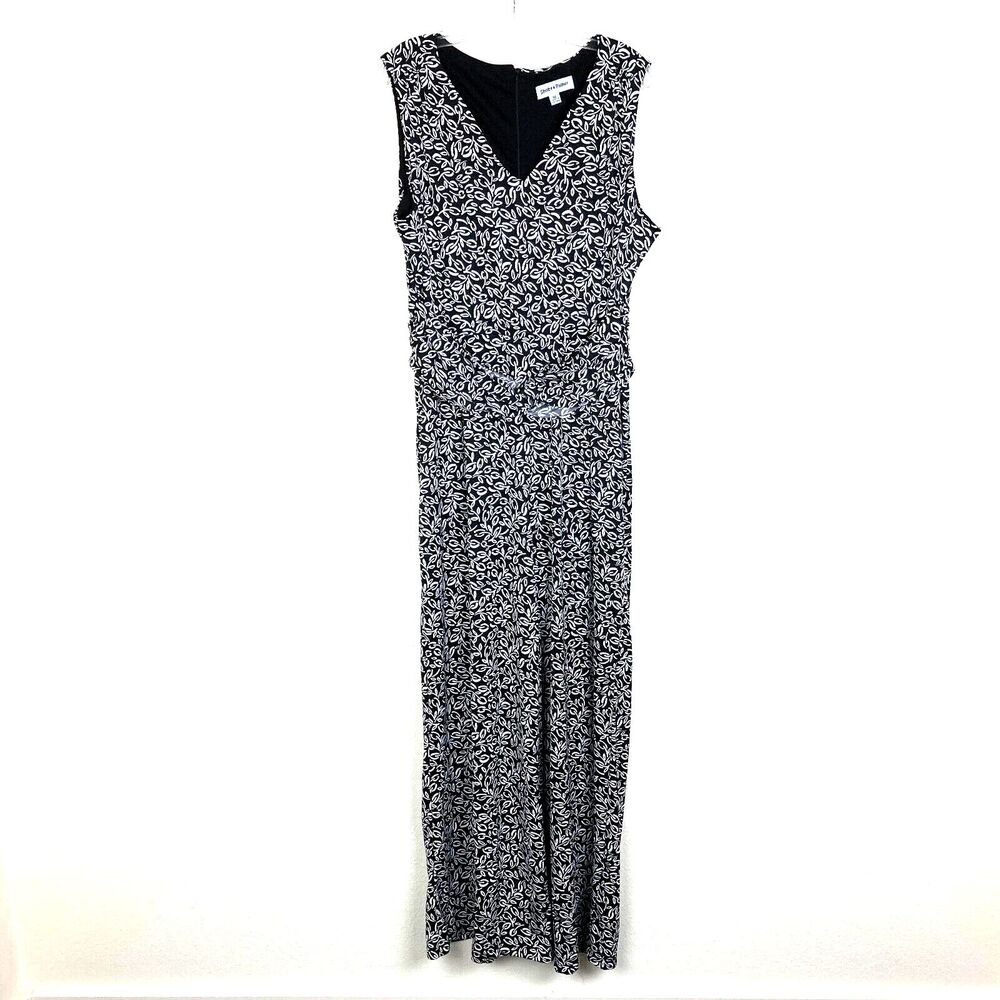 Shelby & Palmer Women's Jumpsuit Size XL Jersey Knit Wide Leg V-Neck